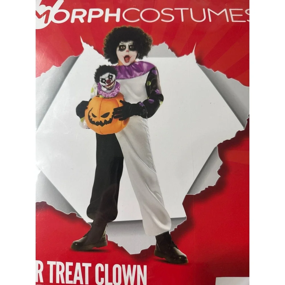 NWT Morphcostume‎ Trick or Treat Clown Kids Costume Size Medium